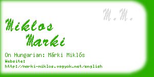 miklos marki business card